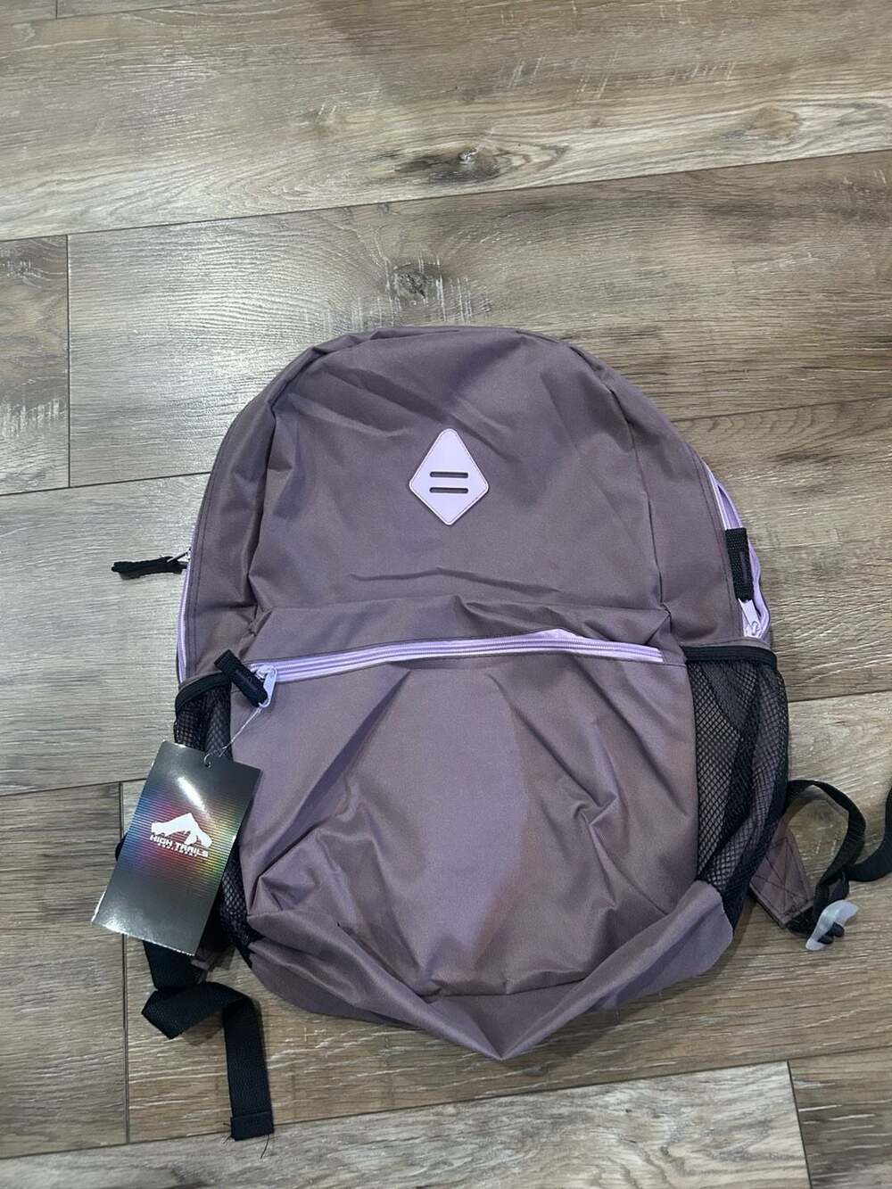 High Trails Backpack with Mesh Side Pockets and Lash Tab in Dusty Purple